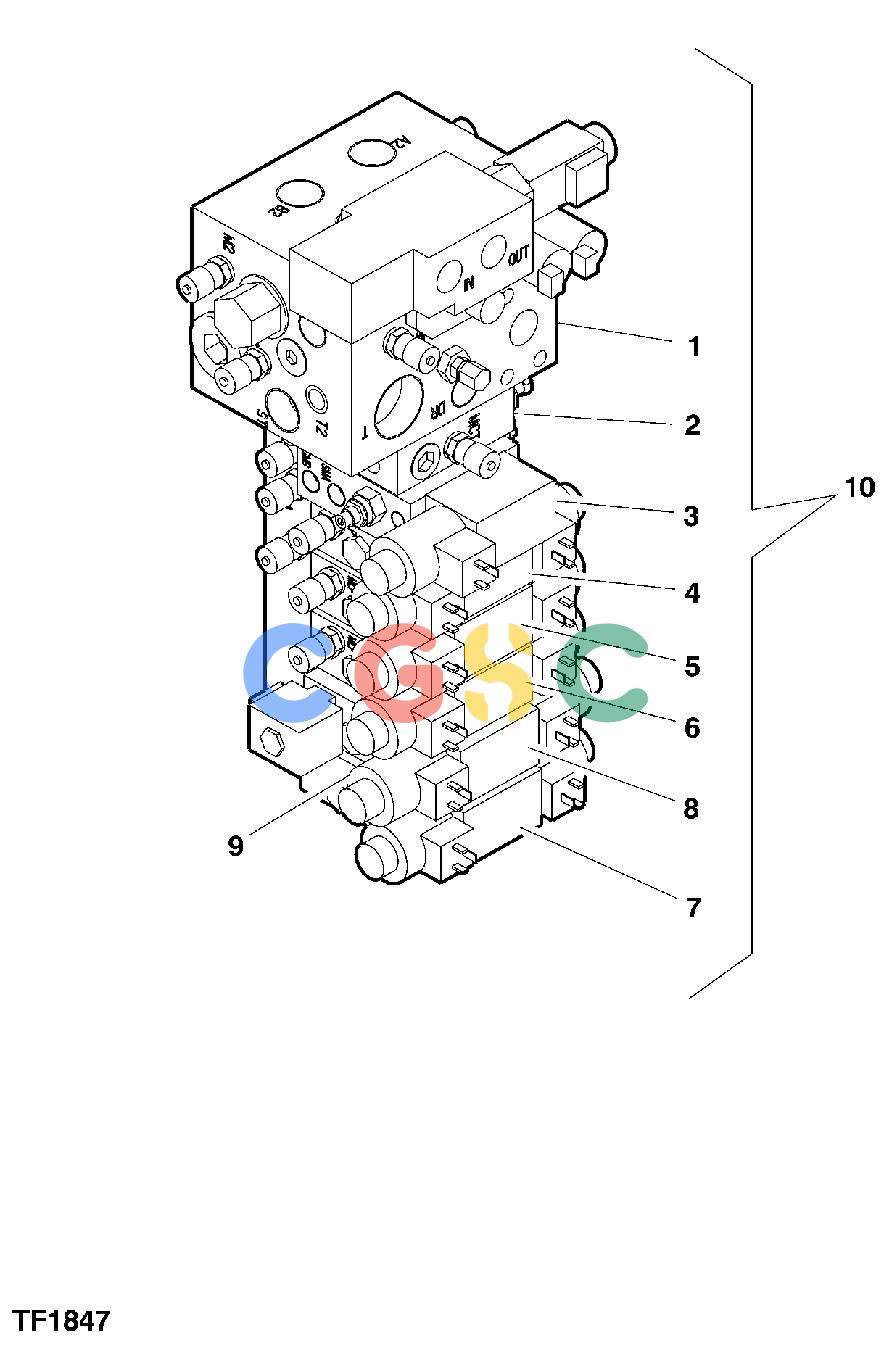 约翰迪尔零件查询HTH250 - ATTACHMENTS VALVE BLOCK [D11]EPC John Deere online