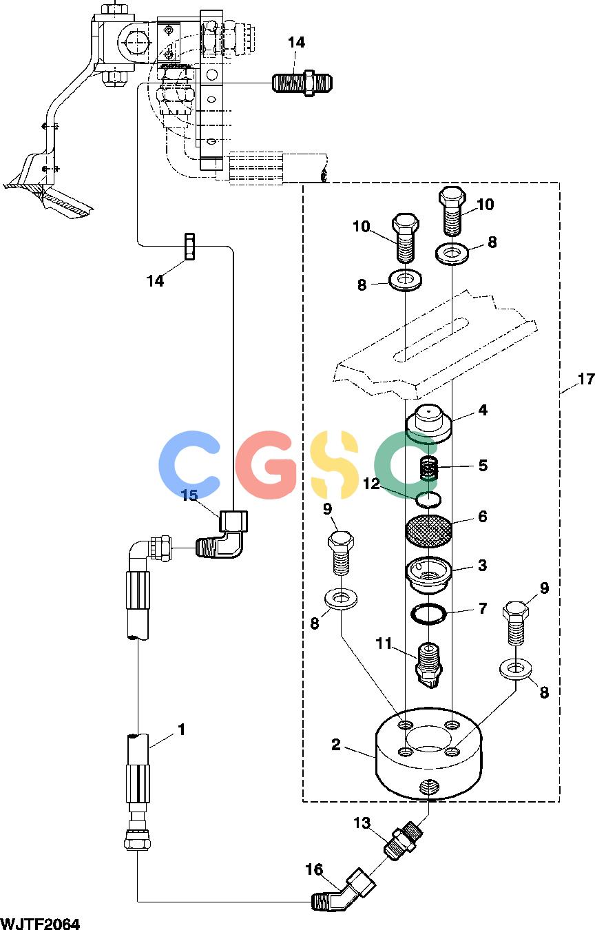 约翰迪尔零件查询HTH470HD - ATTACHMENTS UREA ASSEMBLY FOR OM SAW UNIT [I23]EPC John Deere online