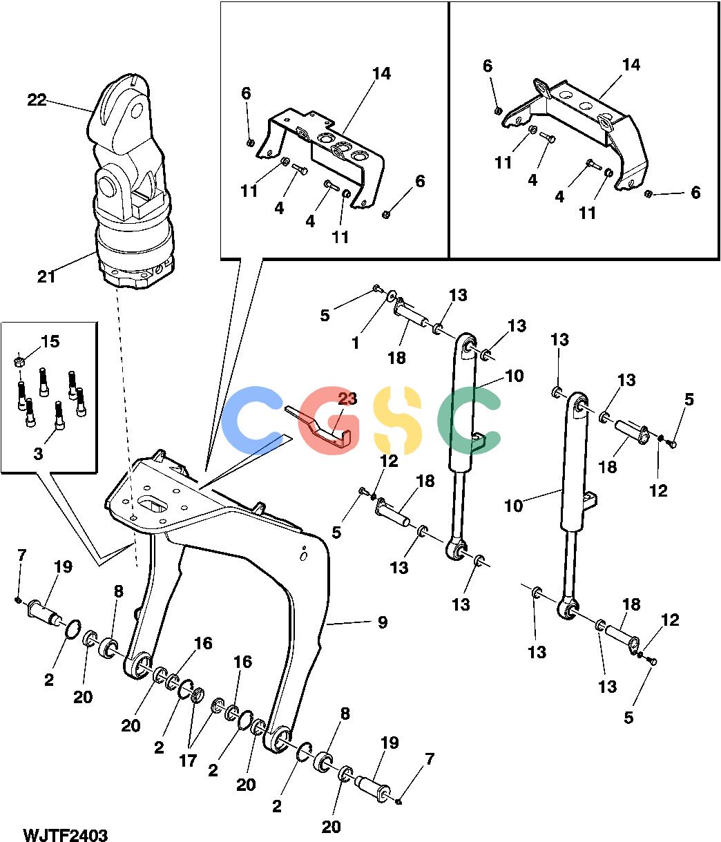 约翰迪尔零件查询HTH250 - ATTACHMENTS TILT FRAME [B21]EPC John Deere online