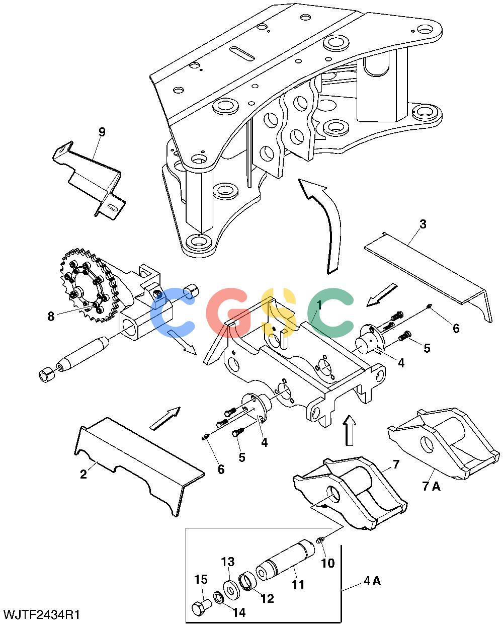 约翰迪尔零件查询HTH470HD - ATTACHMENTS MEASURING WHEEL FRAME [C21]EPC John Deere online