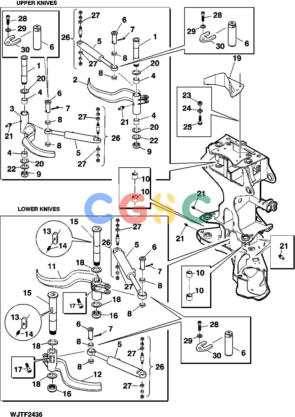 约翰迪尔零件查询HTH250 - ATTACHMENTS DELIMBER BLADES TO SERIAL NO -XXX [A14]EPC John Deere online