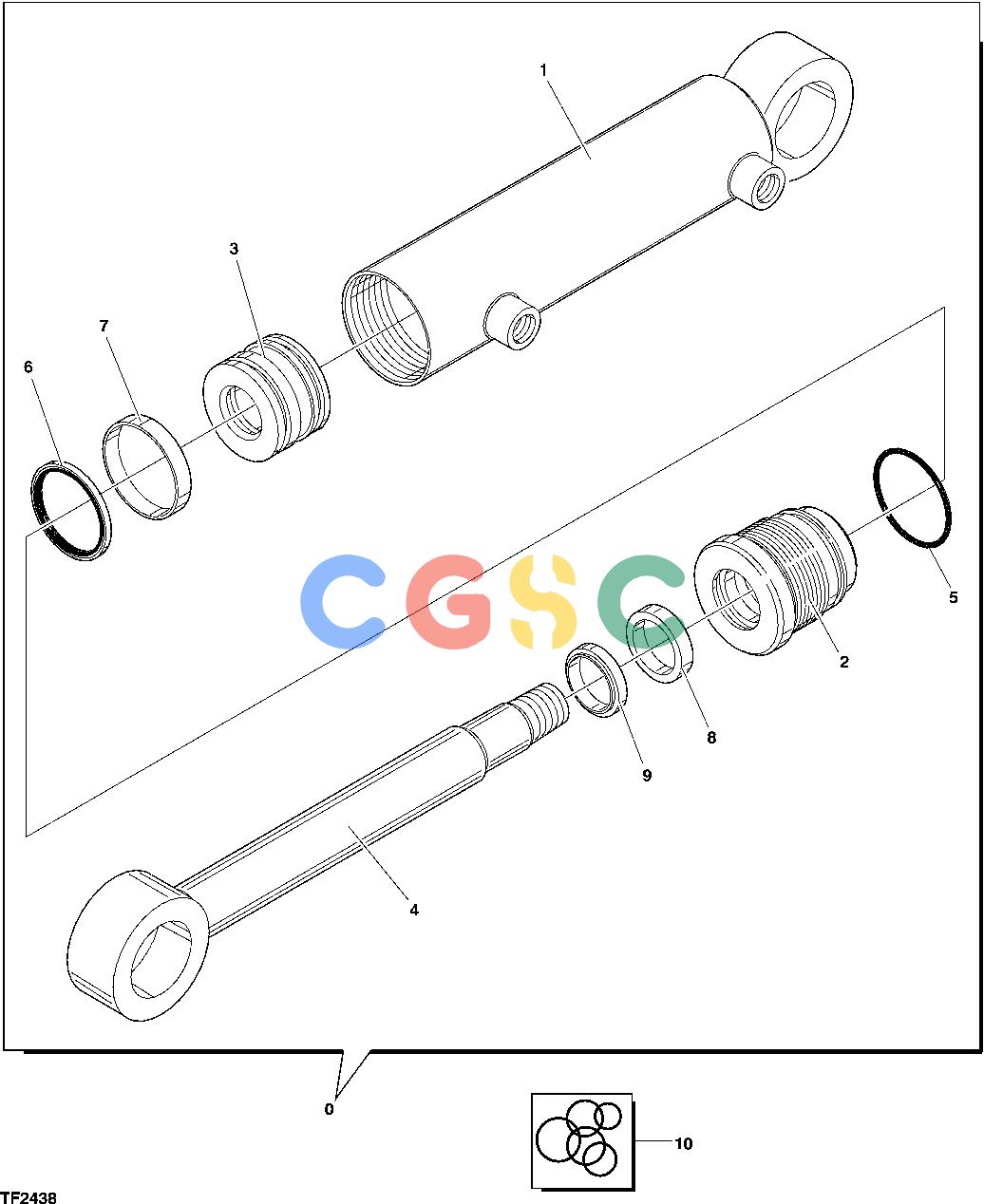 约翰迪尔零件查询HTH470HD - ATTACHMENTS HYDRAULIC CYLINDER, MEASURING ROLL [K09]EPC John Deere online