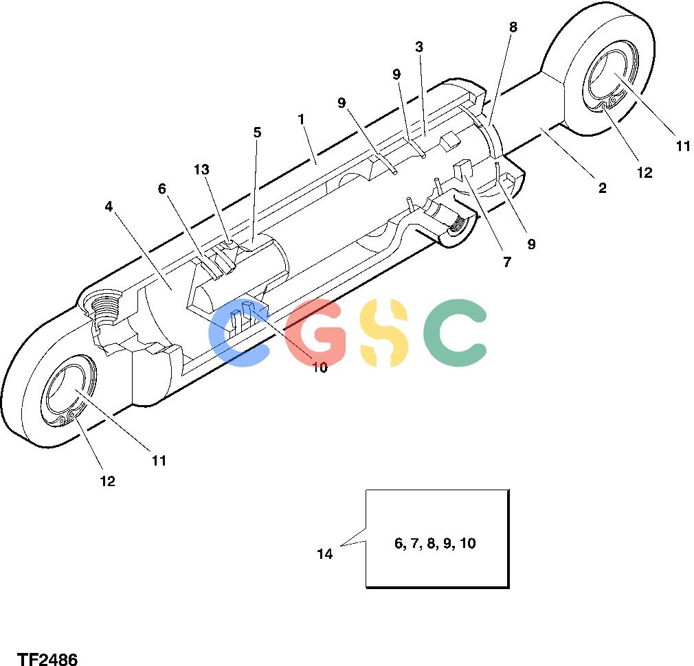 约翰迪尔零件查询HTH250 - ATTACHMENTS HYDRAULIC CYLINDER, MEASURING ROLL [G03]EPC John Deere online
