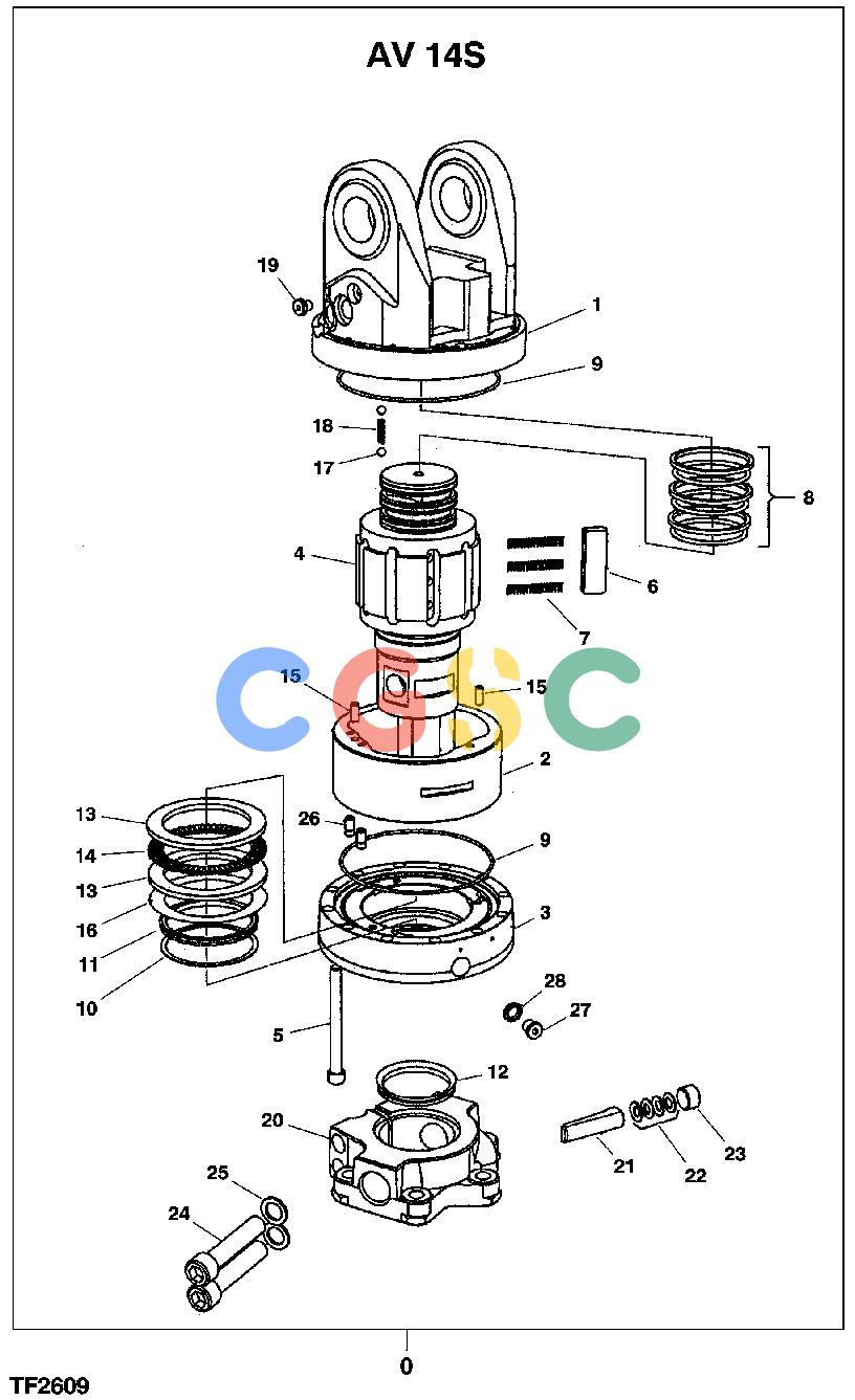 约翰迪尔零件查询HTH250 - ATTACHMENTS ROTATOR AV14S, OPTION [C09]EPC John Deere online