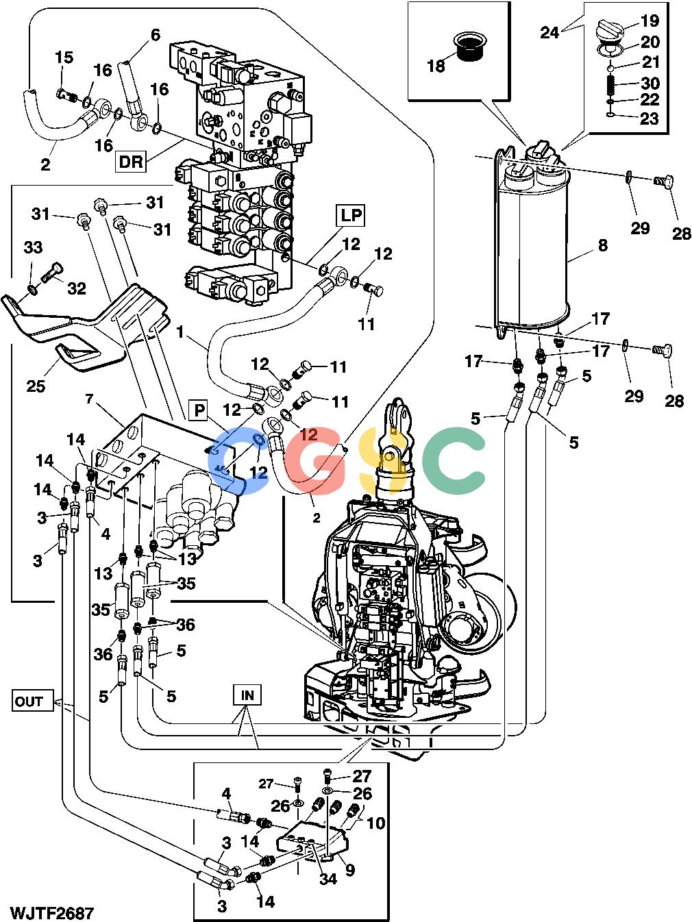 约翰迪尔零件查询HTH250 - ATTACHMENTS PAINT MARKING DEVICE WHH250X000XXX... [F15]EPC John Deere online
