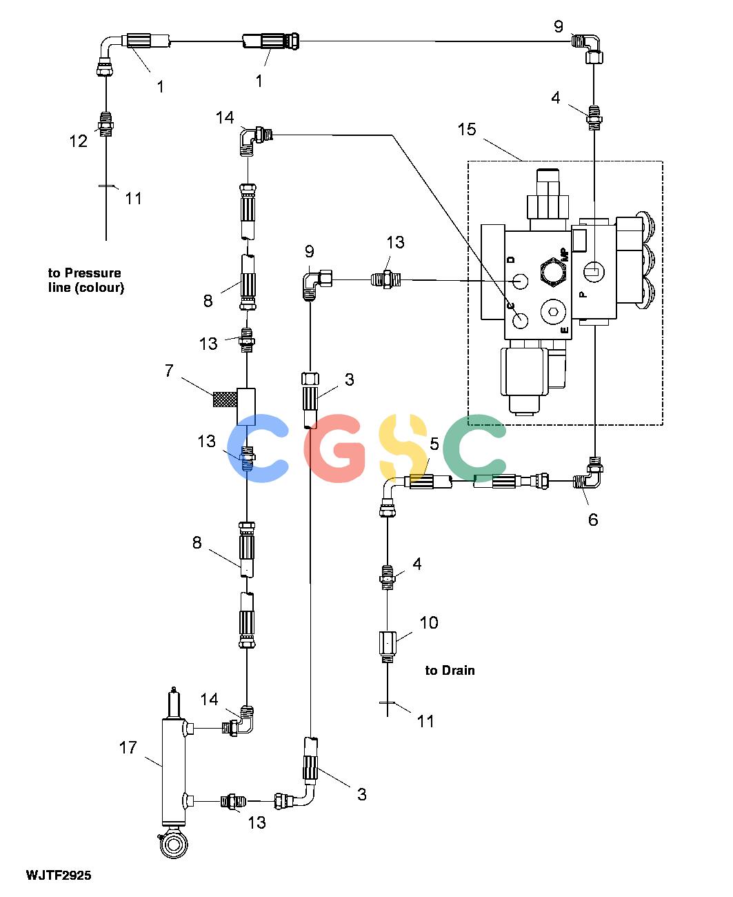 约翰迪尔零件查询HTH470HD - ATTACHMENTS HYDRAULIC PRESSING FOR MEASURING WHEELS, TM10, ROTATOR, MTH [E09]EPC John Deere online