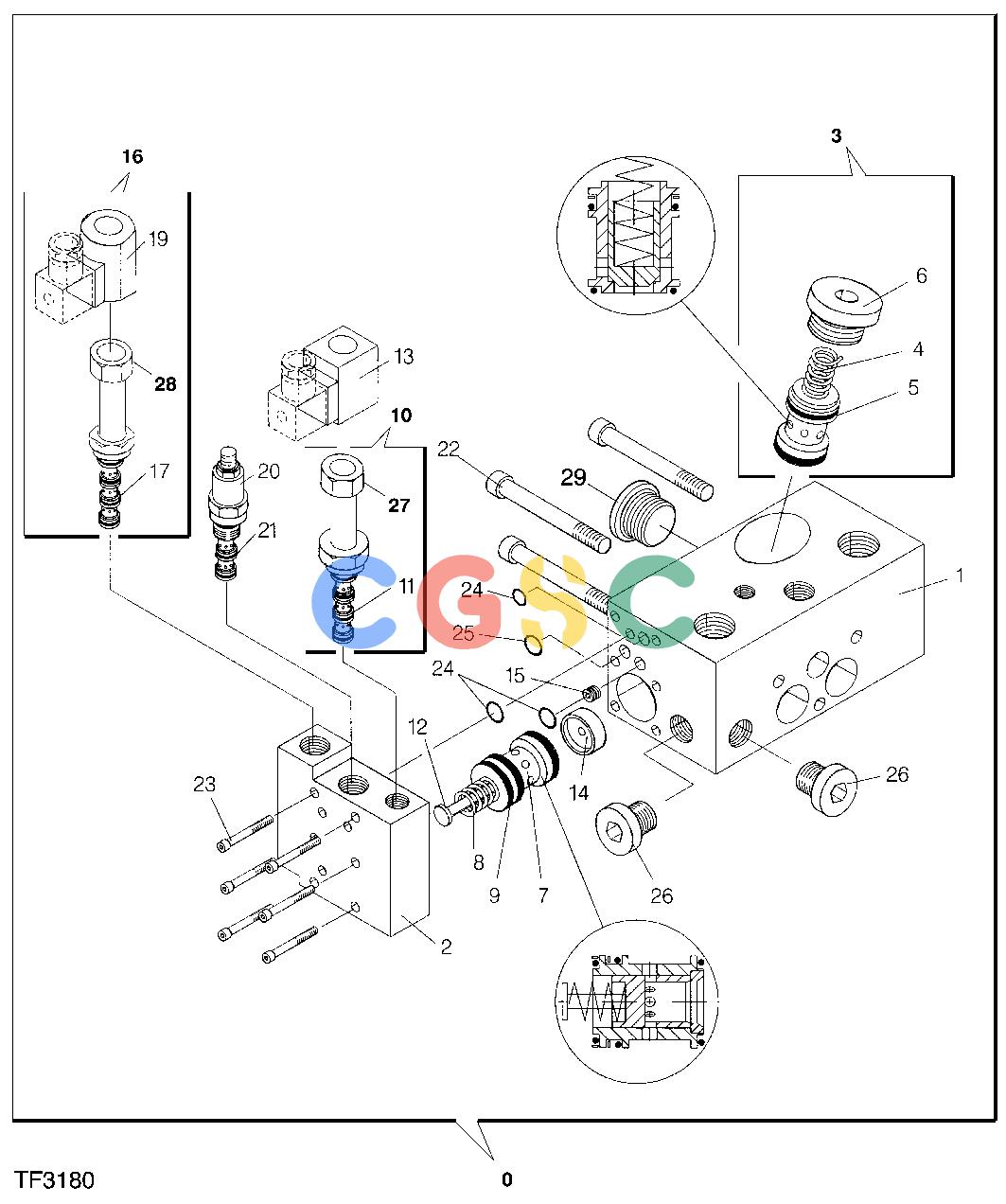 约翰迪尔零件查询HTH470HD - ATTACHMENTS VALVE BLOCK, SAW [F11]EPC John Deere online