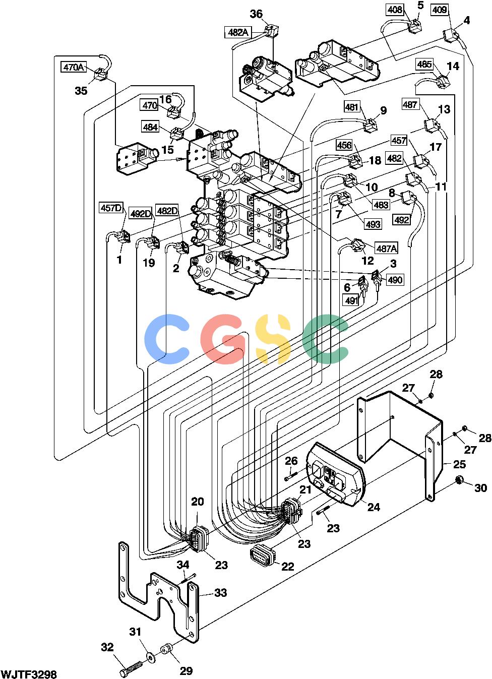 约翰迪尔零件查询HTH470HD - ATTACHMENTS CABLES FOR TM10 3G+ AUTOMATIC (OPTIONAL EQUIPMENT) [H07]EPC John Deere online