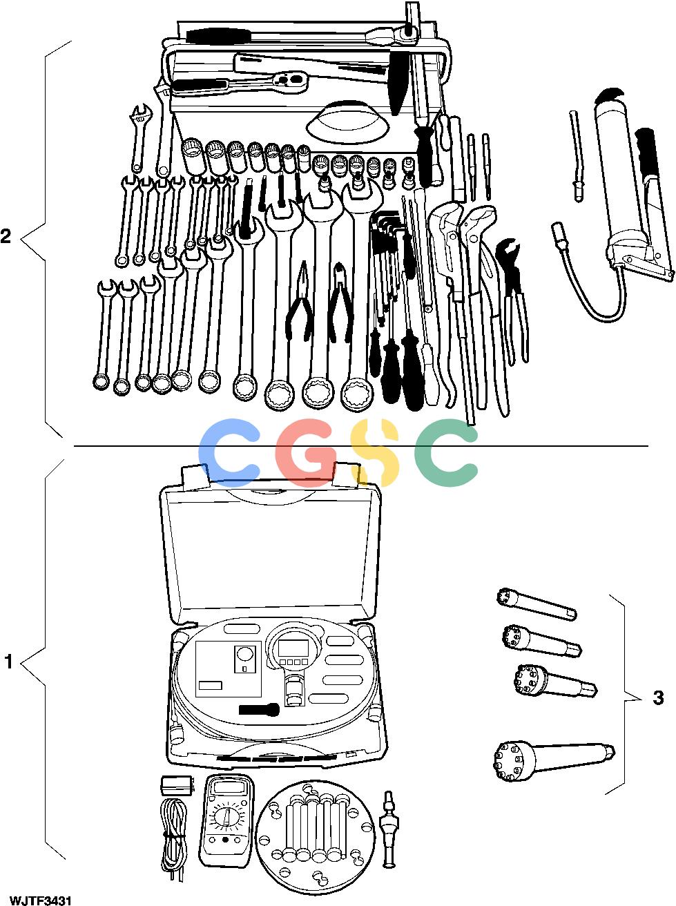 约翰迪尔零件查询HTH250 - ATTACHMENTS TOOL KIT GOLD AND TOOL KIT SILVER, OPTION [B13]EPC John Deere online