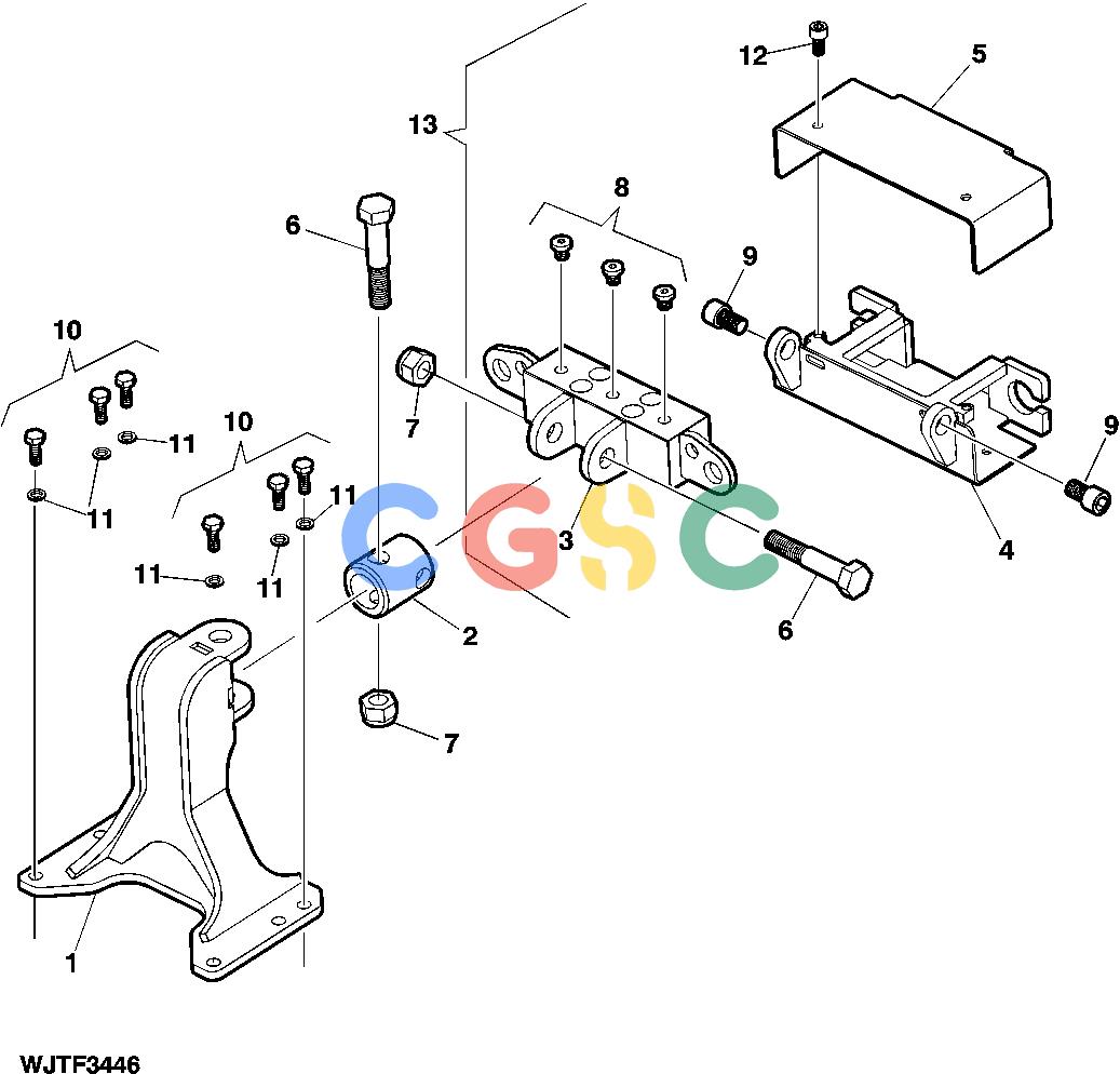 约翰迪尔零件查询HTH250 - ATTACHMENTS CABLEBOX AND BRACKET FROM SERIAL NO. EJH752X000159-XXX [B23]EPC John Deere online