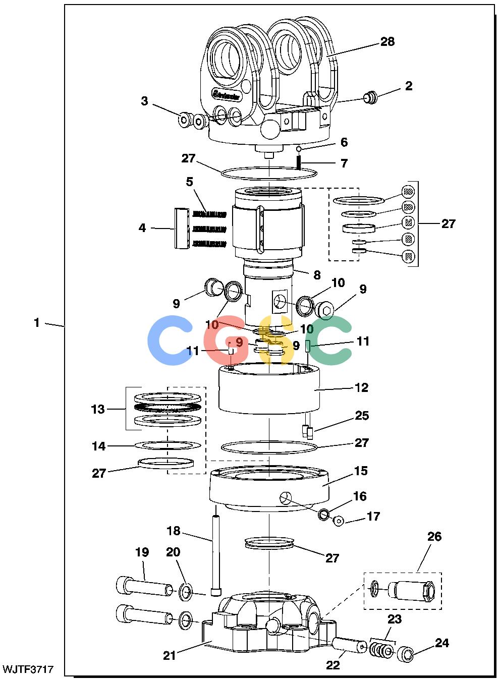 约翰迪尔零件查询HTH250 - ATTACHMENTS ROTATOR H132, OPTION [C11]EPC John Deere online