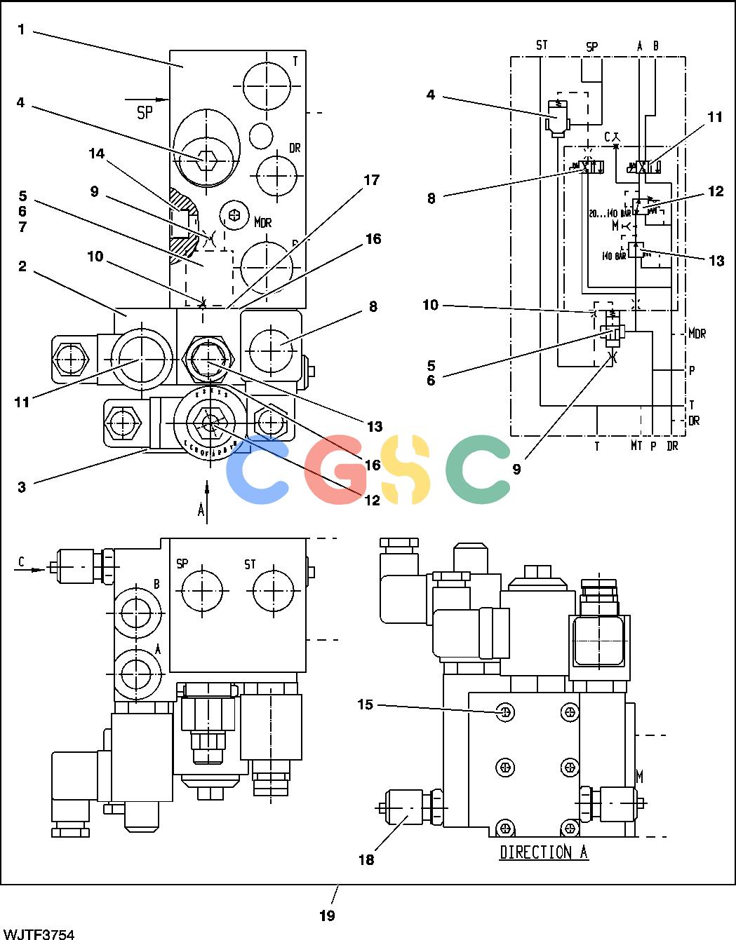 约翰迪尔零件查询HTH470HD - ATTACHMENTS VALVE BLOCK, SAW, FLASH CUT [F15]EPC John Deere online