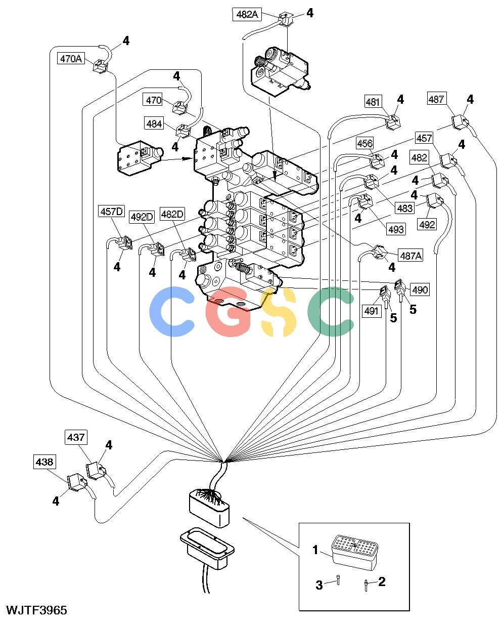 约翰迪尔零件查询HTH470HD - ATTACHMENTS WIRING HARNESS FOR HHC MODULE FROM SERIAL NUMBER EJ0758D001696 [J05]EPC John Deere online