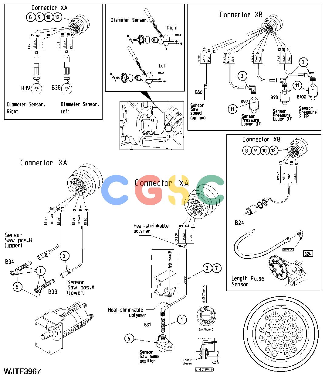 约翰迪尔零件查询HTH470HD - ATTACHMENTS SENSORS FOR HHC MODULE WITH OM SAW UNIT FROM SERIAL NUMBER EJ0758D001696 [J13]EPC John Deere online