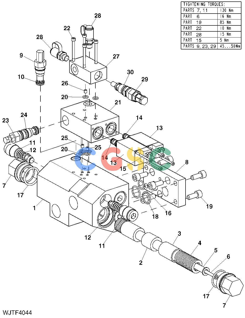 约翰迪尔零件查询HTH470HD - ATTACHMENTS VALVE BLOCK FOR FEED ROLLER MOTOR , SC FROM SERIAL NUMBER EJ0758D001712 [F19]EPC John Deere online