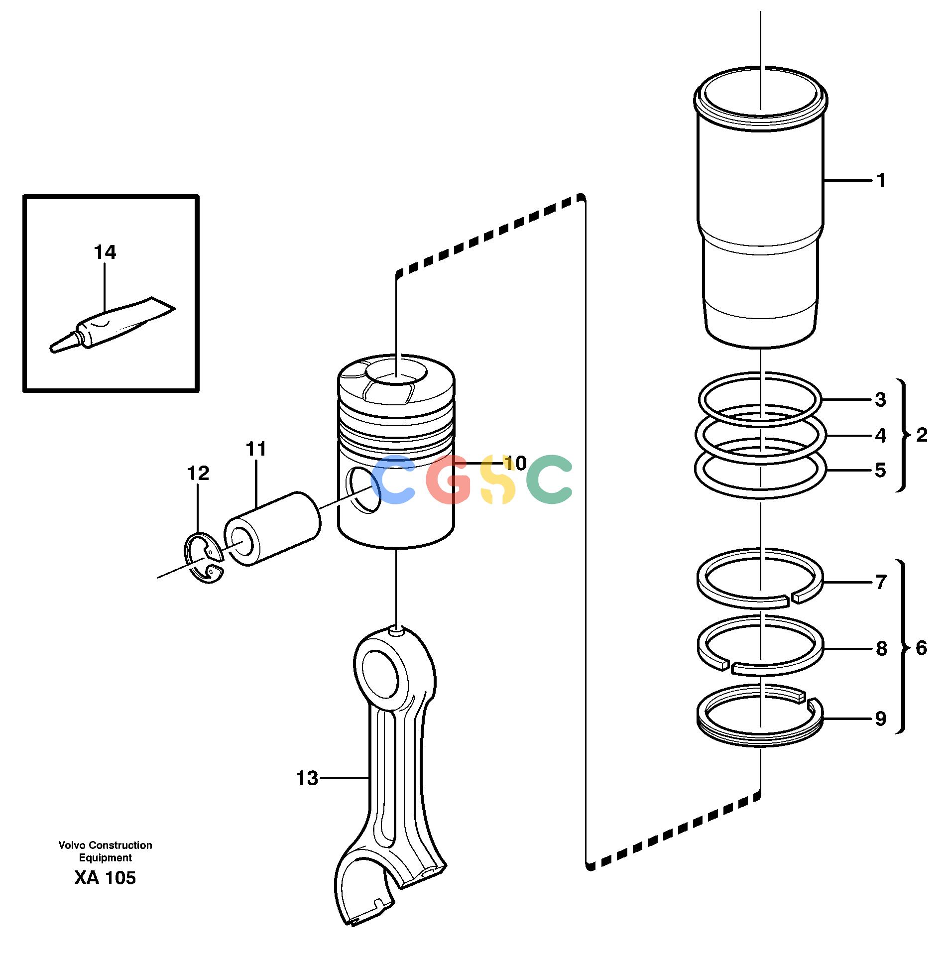 沃尔沃零件查询EC360B Cylinder liner and pistonSER NO INT 12152-13919 EU&NA 80001-810378280231-8280232NoneNoneNoneAutodata Volvo online