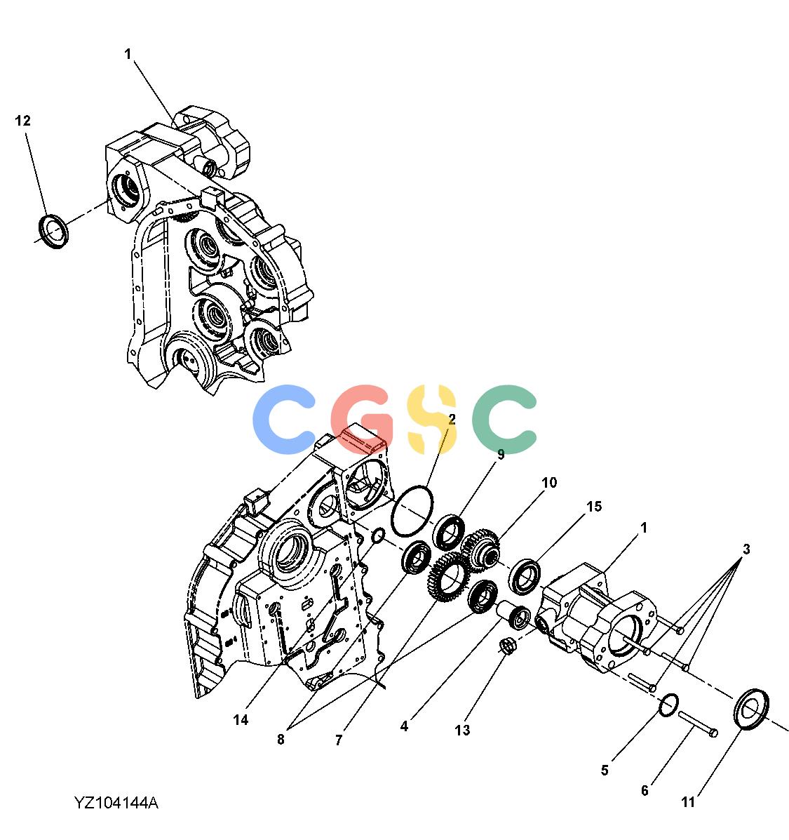 约翰迪尔零件查询1400 - AXLE YZ104447 Charge Pump GroupEPC John Deere online