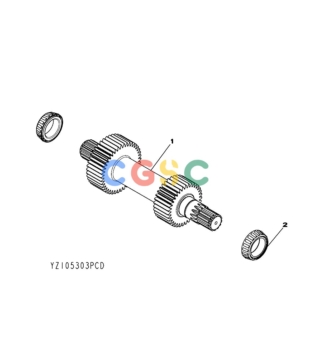 约翰迪尔零件查询1400 - AXLE YZ105303 First Stage Shaft AssemblyEPC John Deere online
