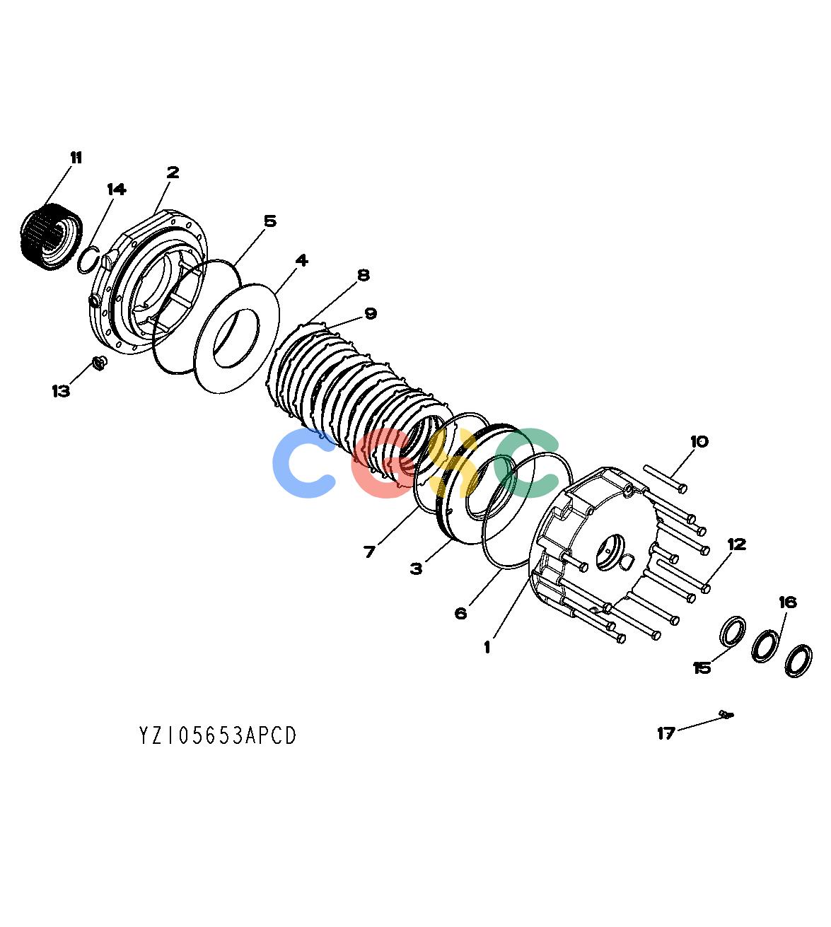 约翰迪尔零件查询1400 - AXLE YZ105653 Wet Brake GroupEPC John Deere online