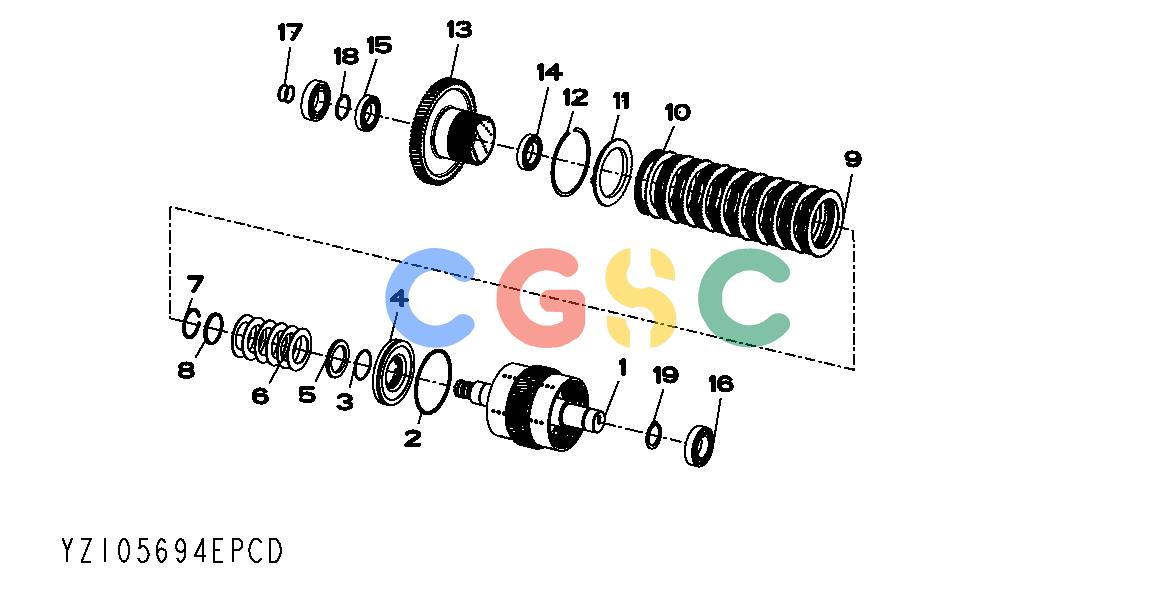 约翰迪尔零件查询1400 - AXLE YZ106488 YZ105521 Fifth Stage Clutch AssemblyEPC John Deere online