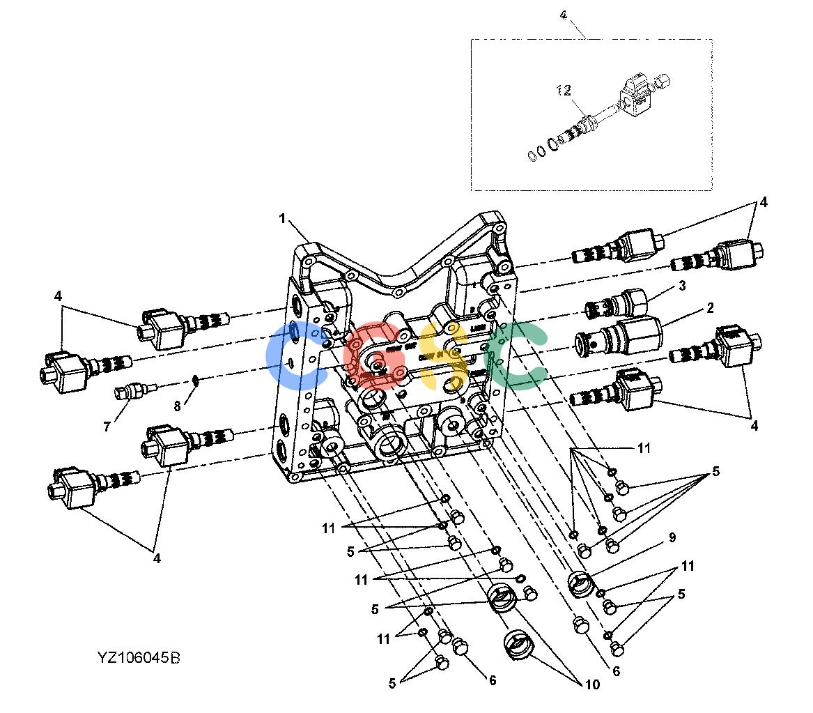 约翰迪尔零件查询1400 - AXLE YZ105667 Control ValveEPC John Deere online