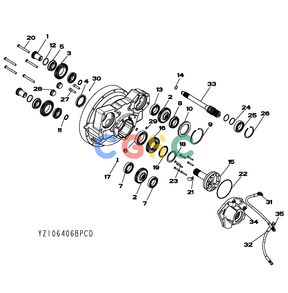 约翰迪尔零件查询1400 - AXLE YZ106406 FRONT COVER GROUPEPC John Deere online