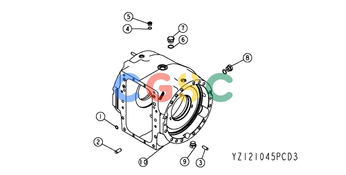 约翰迪尔零件查询1200 - AXLE YZ121045 Standard Differential CaseEPC John Deere online