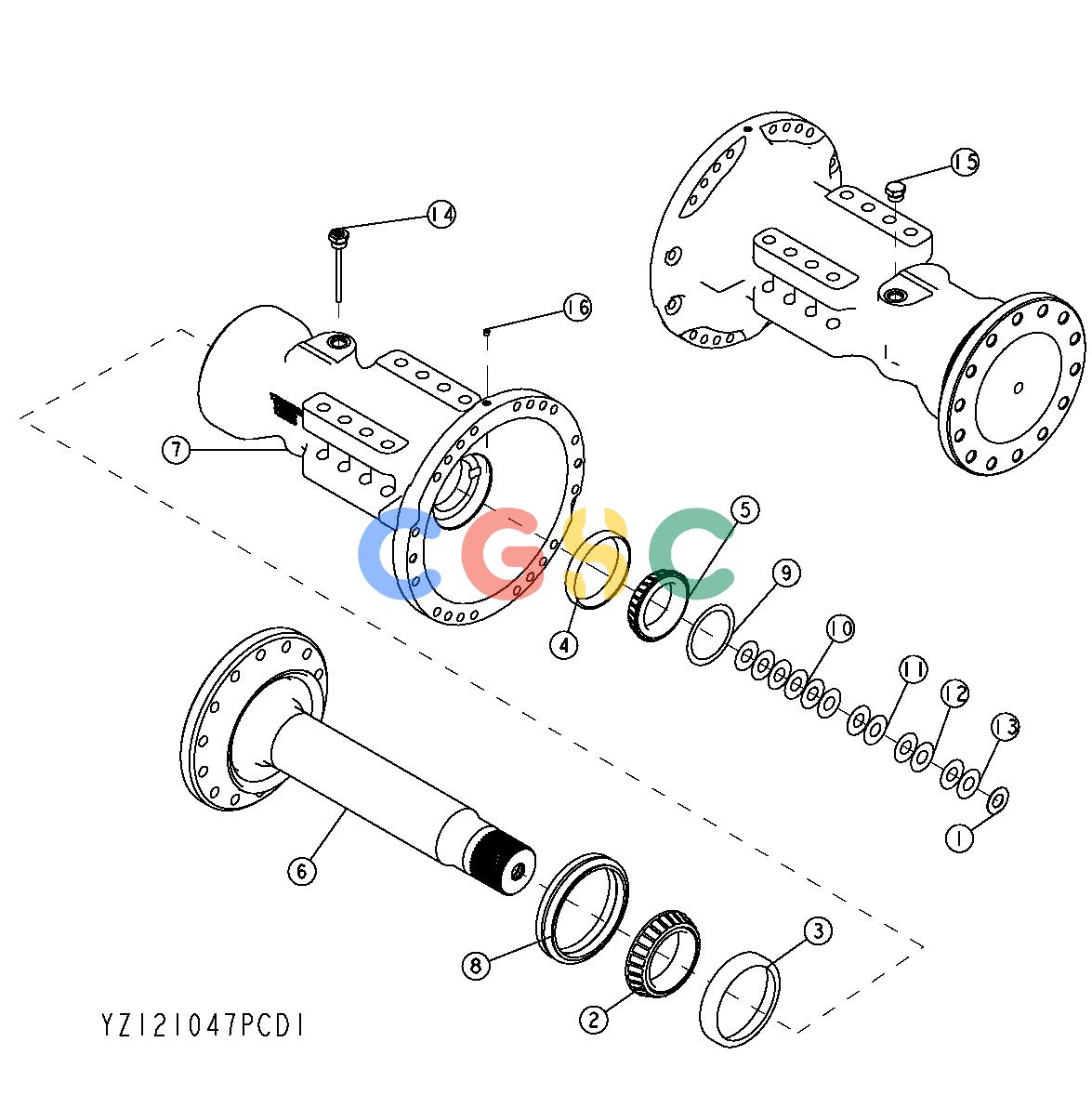 约翰迪尔零件查询1200 - AXLE YZ121047 Axle Housing and Shaft; Rear, Heavy/Extreme DutyEPC John Deere online