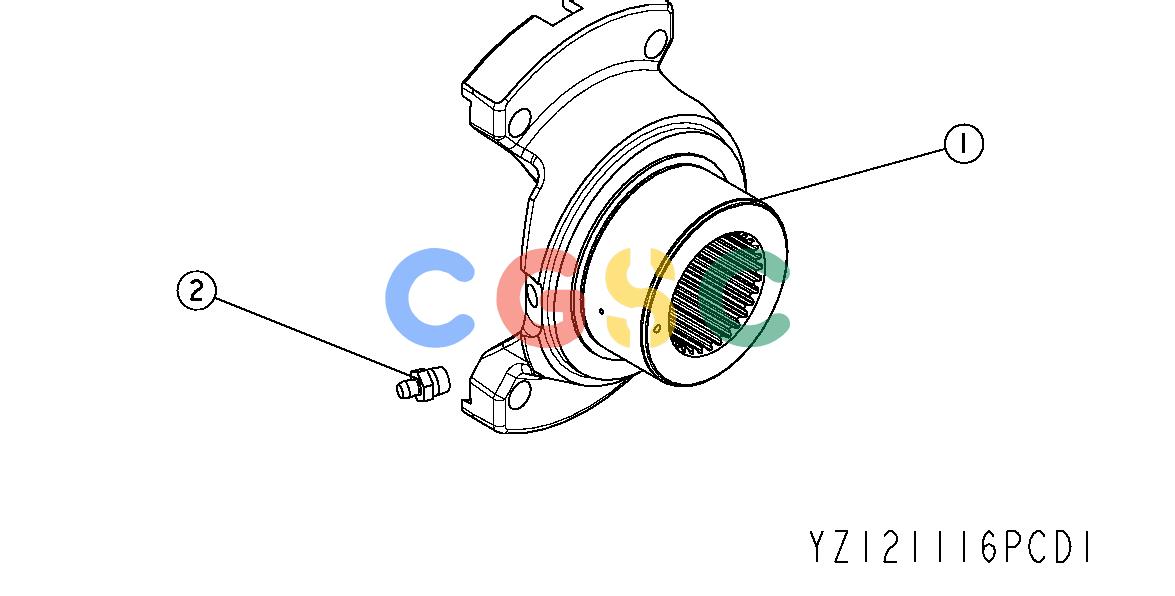 约翰迪尔零件查询1400 - AXLE YZ121116 Input Yoke 8.5CEPC John Deere online
