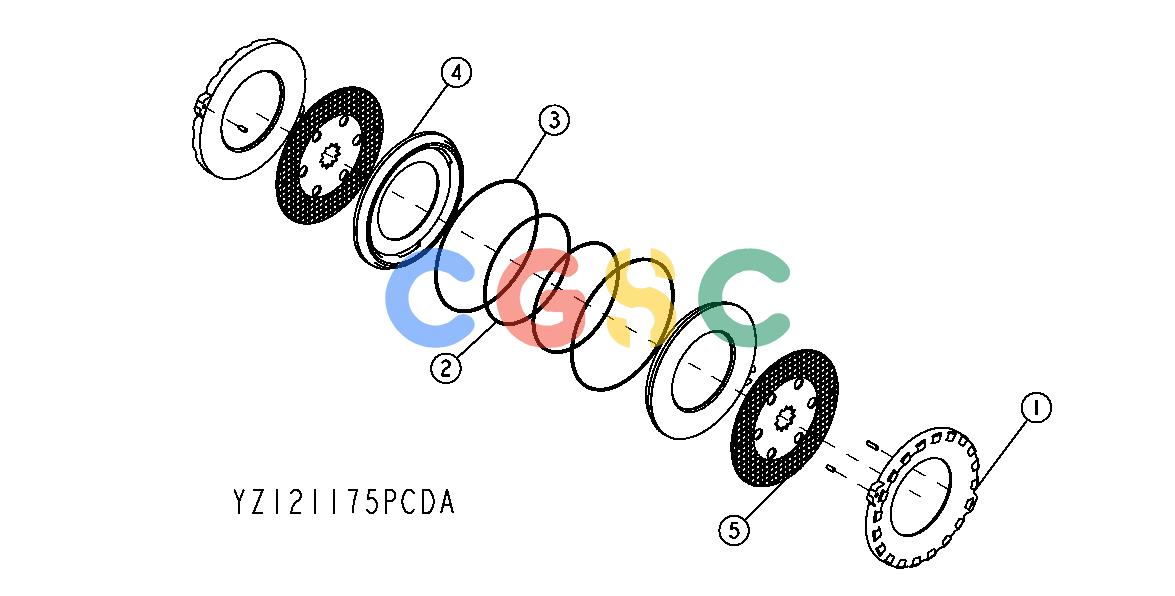 约翰迪尔零件查询1400 - AXLE DUAL BRAKES (YZ121175) OPTION CODE B1 - ORDER CODE 1721 [A21]EPC John Deere online