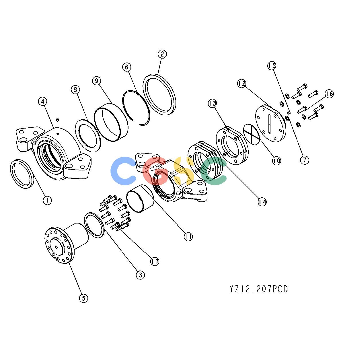 约翰迪尔零件查询1200 - AXLE YZ121208 Dual Center Pivot, OscEPC John Deere online