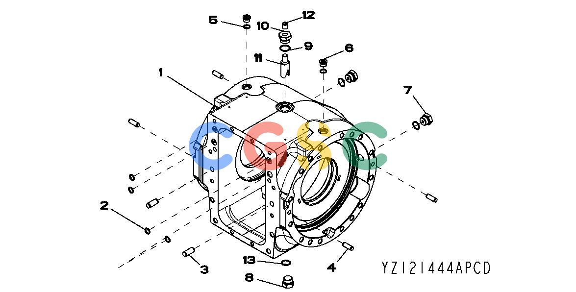 约翰迪尔零件查询1200 - AXLE YZ121444 Standard Differential CaseEPC John Deere online