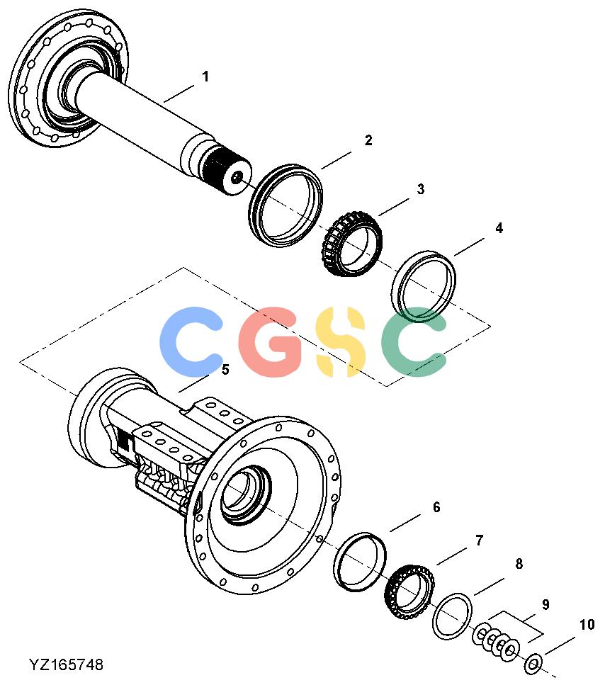 约翰迪尔零件查询1200 - AXLE RE55952 Axle Housing and ShaftEPC John Deere online