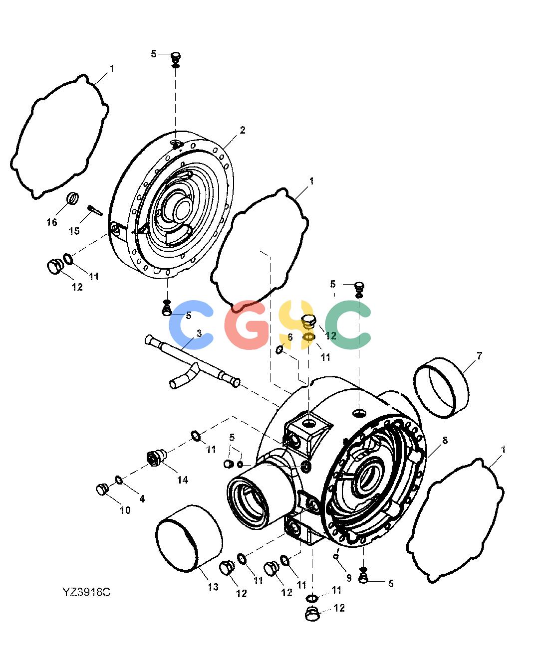 约翰迪尔零件查询RE160302 - AXLE RE68125, RE68134 Std Diff Lock, Diff Case, OscEPC John Deere online