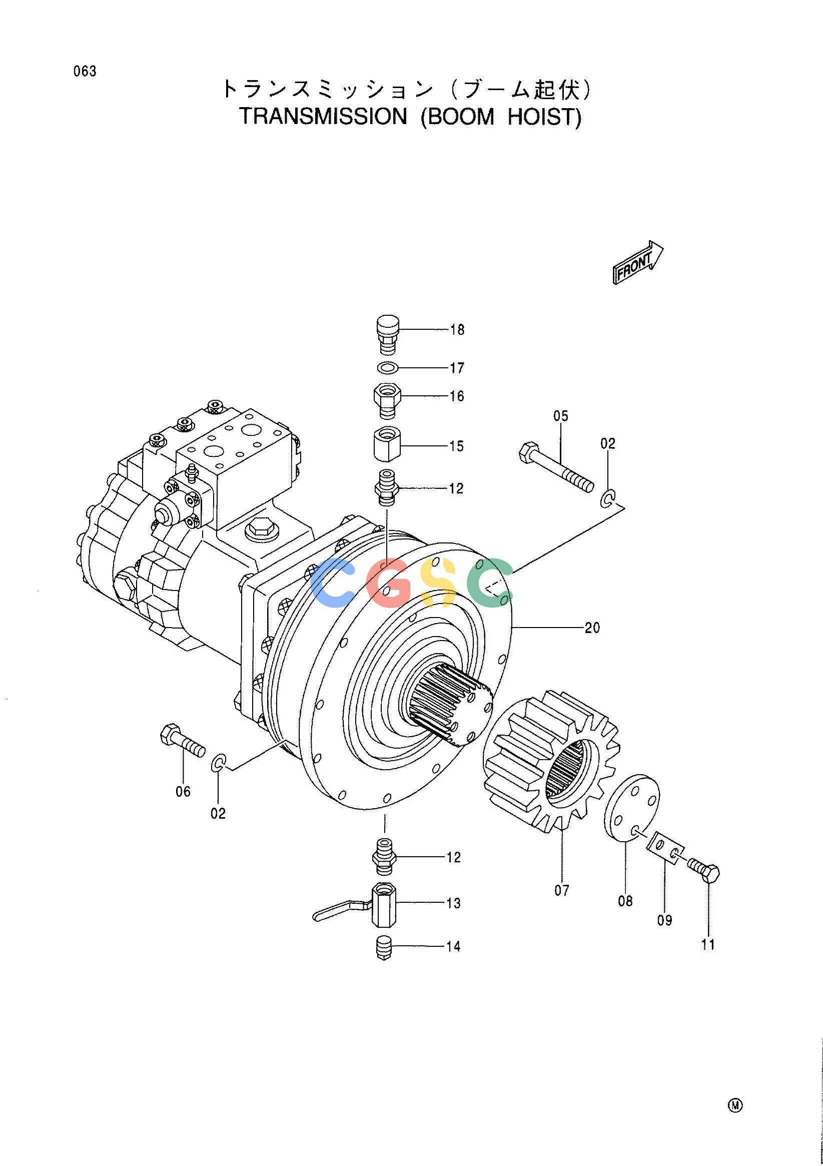 日立零件查询（CX1100）TRANSMISSION (BOOM HOIST) Hitachi HOP online