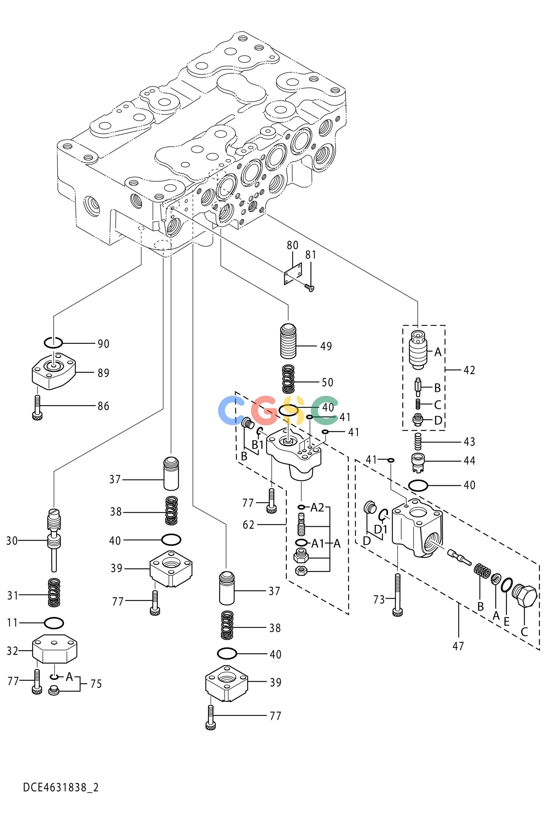 日立零件查询（MA200-G）VALVE;CONTROL (2/5) Hitachi HOP online