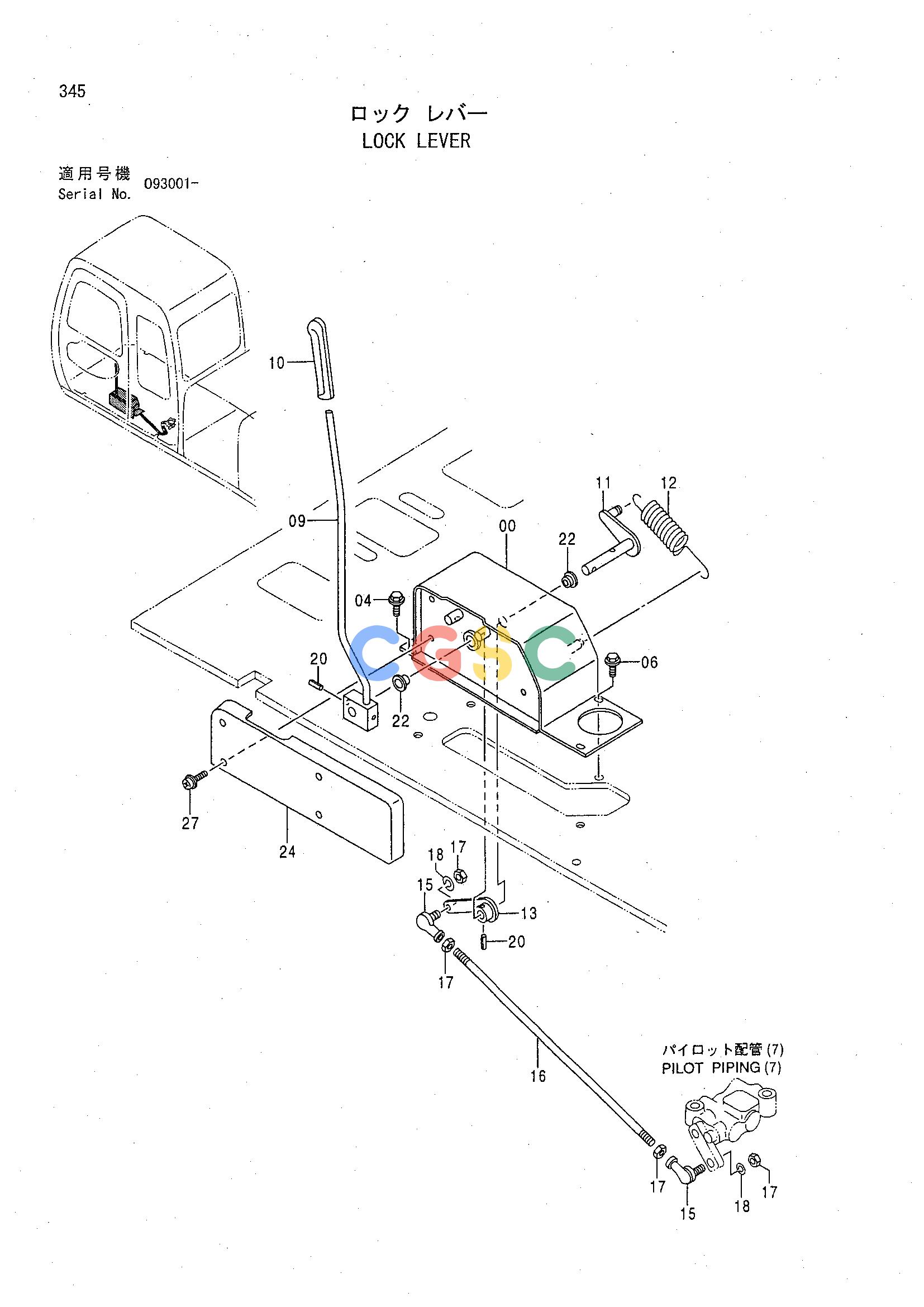 日立零件查询（CHR70）LOCK LEVER Hitachi HOP online
