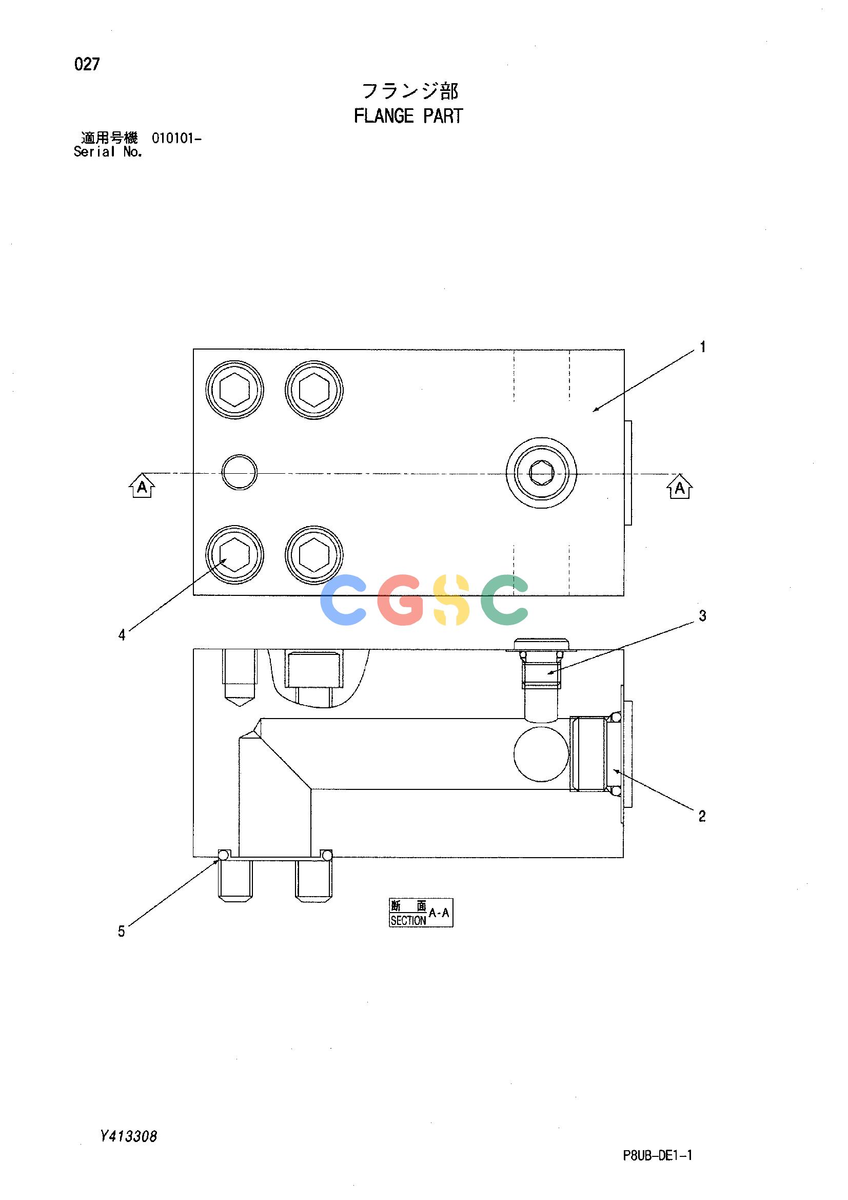 日立零件查询（CP215）FLANGE PART Hitachi HOP online