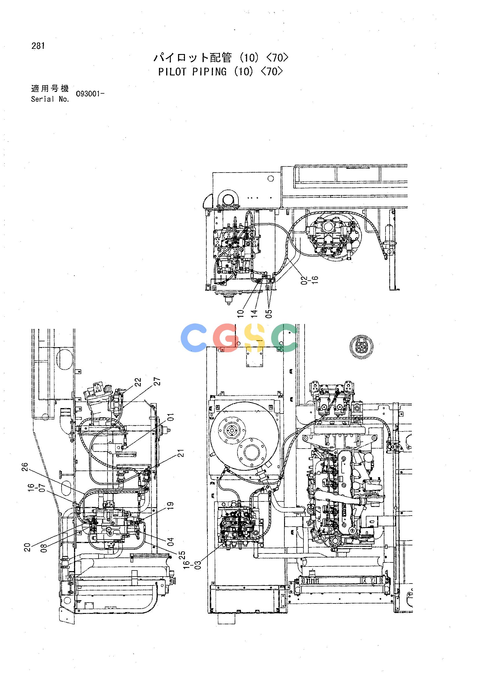 日立零件查询（CHR70）PILOT PIPING (10) <70> Hitachi HOP online