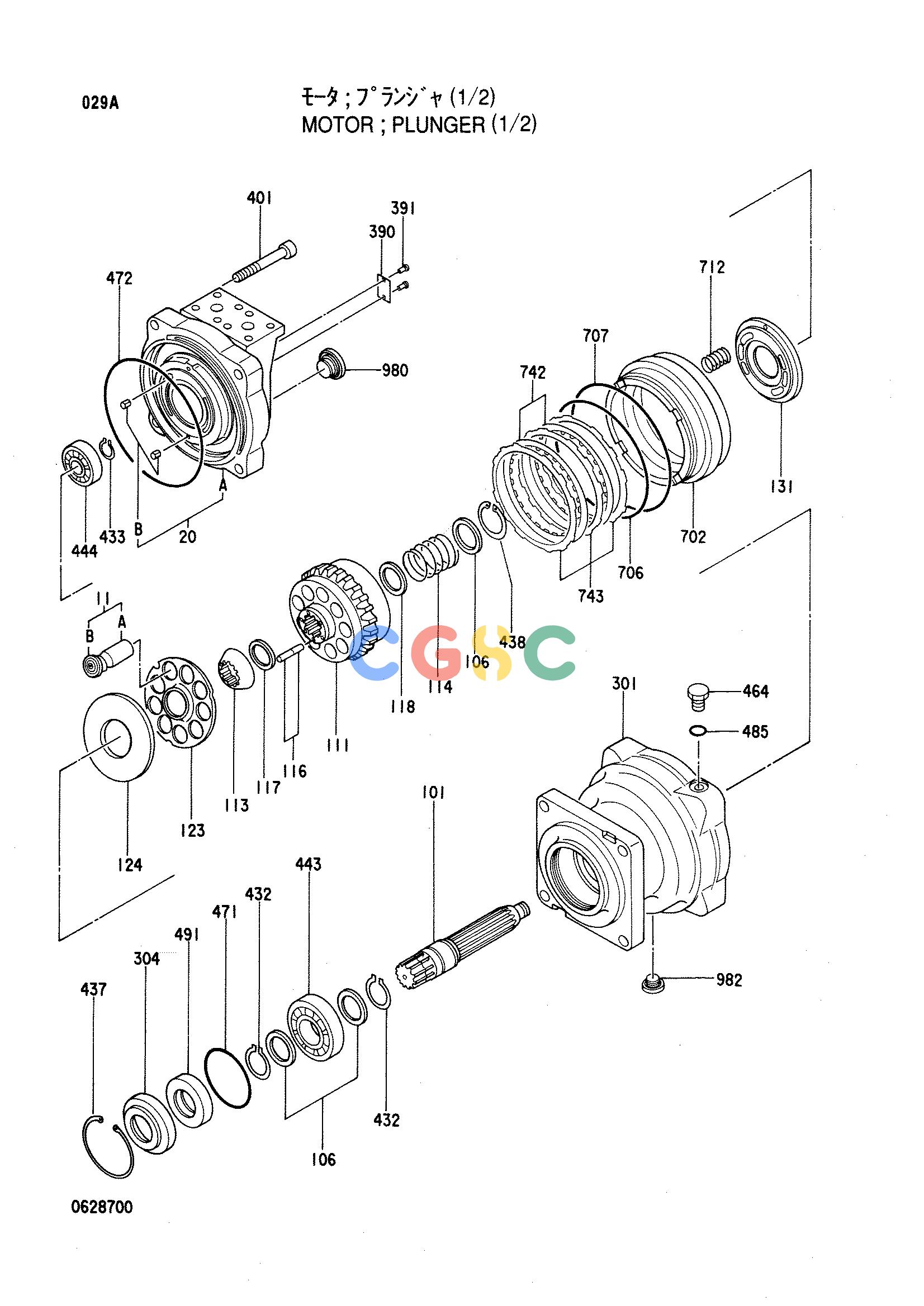 日立零件查询（CX1000）MOTOR;PLUNGER (1/2) Hitachi HOP online
