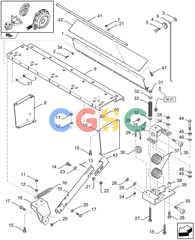 凯斯零件查询(LBX322S) - BIG RECTANGULAR BALER (10/04-12/08) (15.07[01]) - TWINE TENSIONERS Case Agriculture