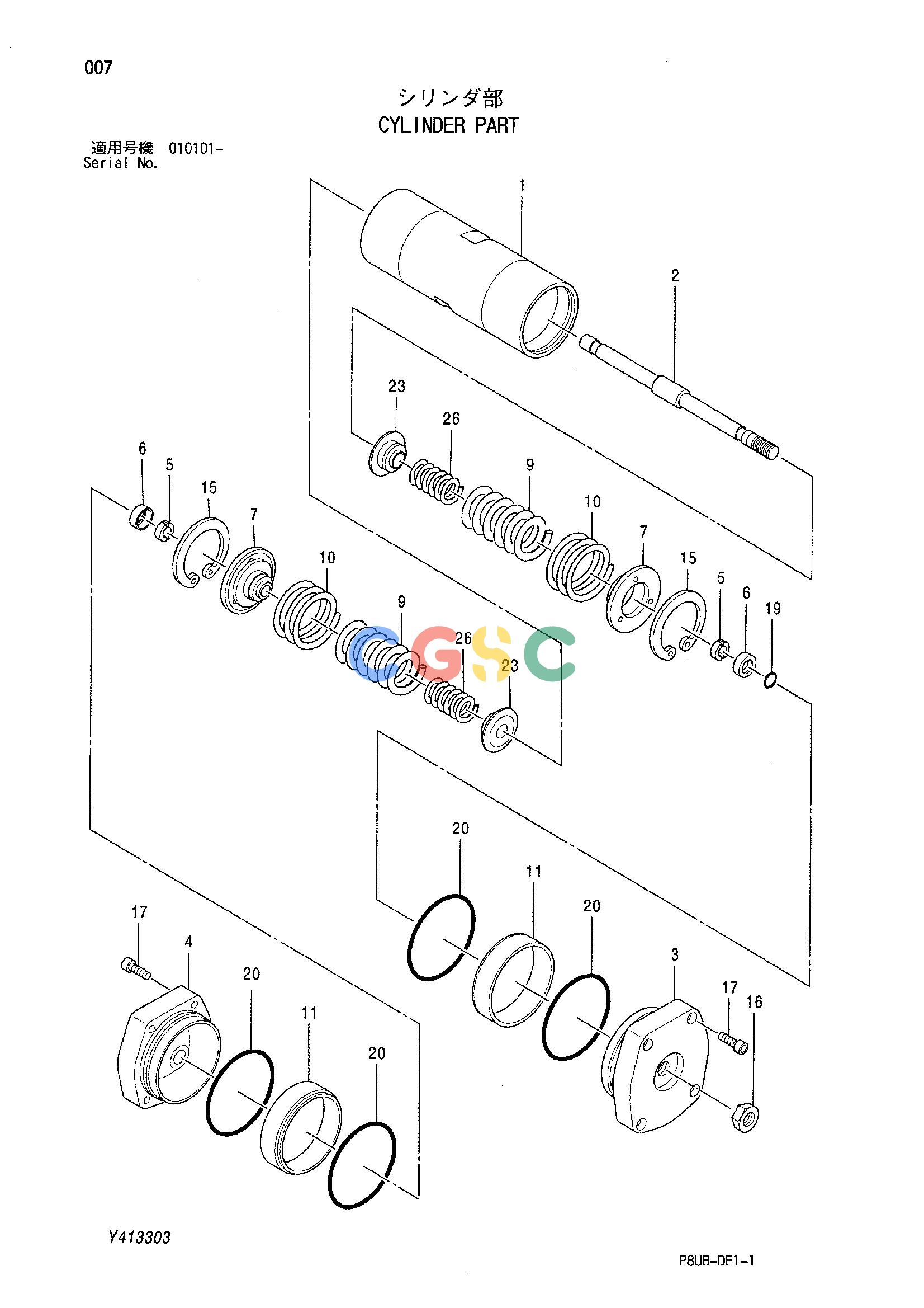 日立零件查询（CP215）CYLINDER PART Hitachi HOP online