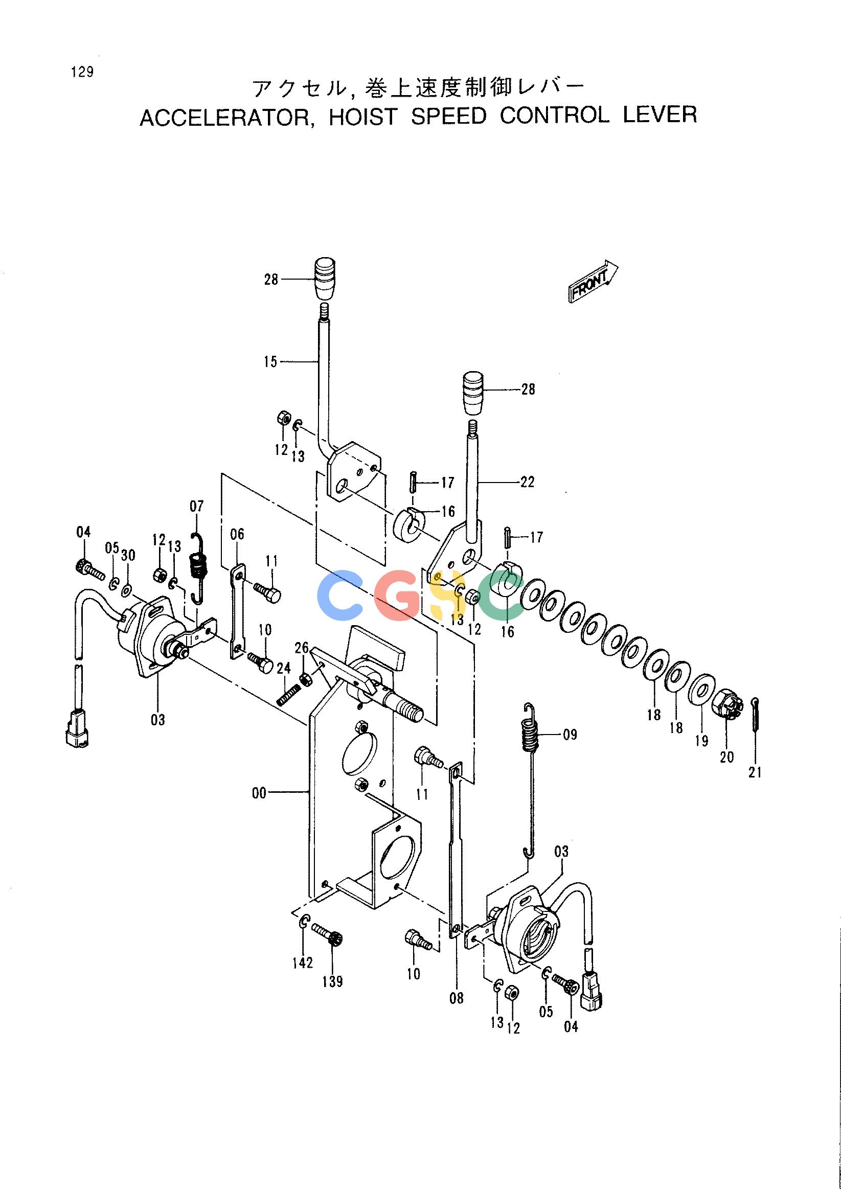 日立零件查询（CX1100）ACCELERATOR, HOIST SPEED CONTROL LEVER Hitachi HOP online