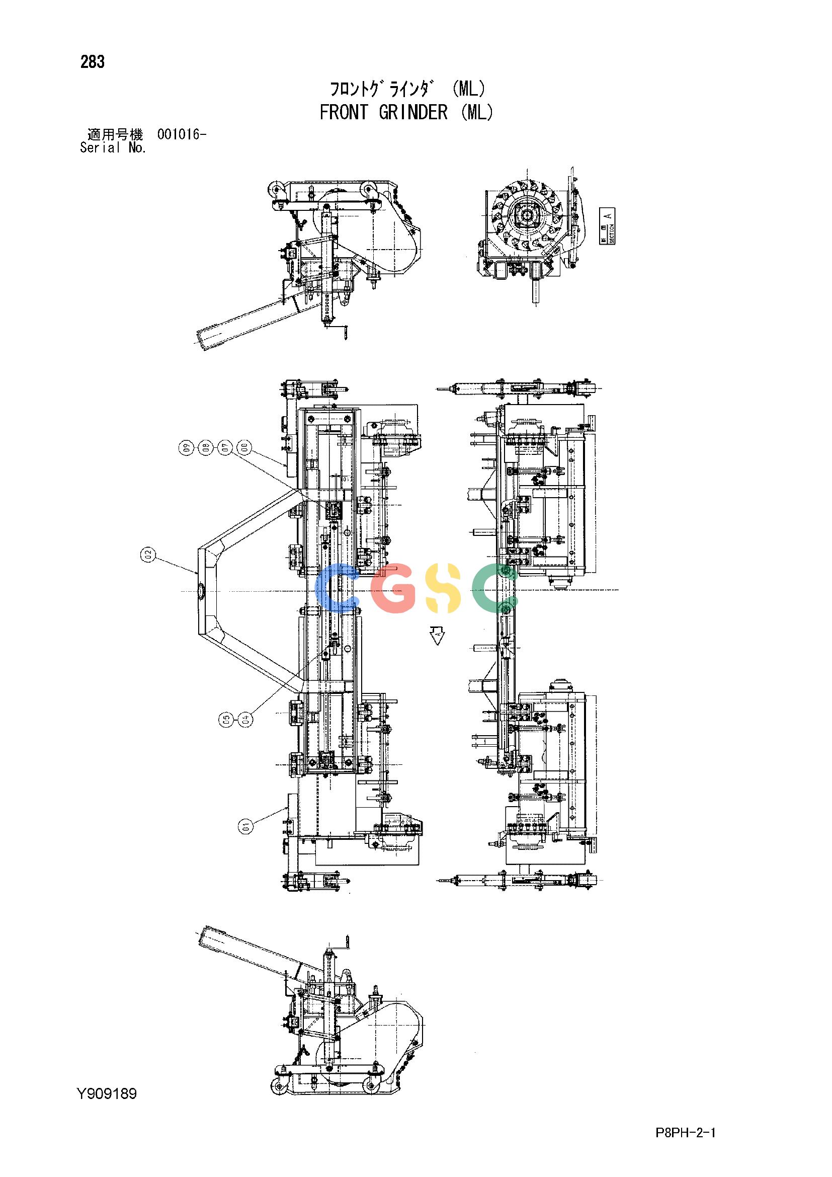 日立零件查询（AR2000）FRONT GRINDER (ML) Hitachi HOP online