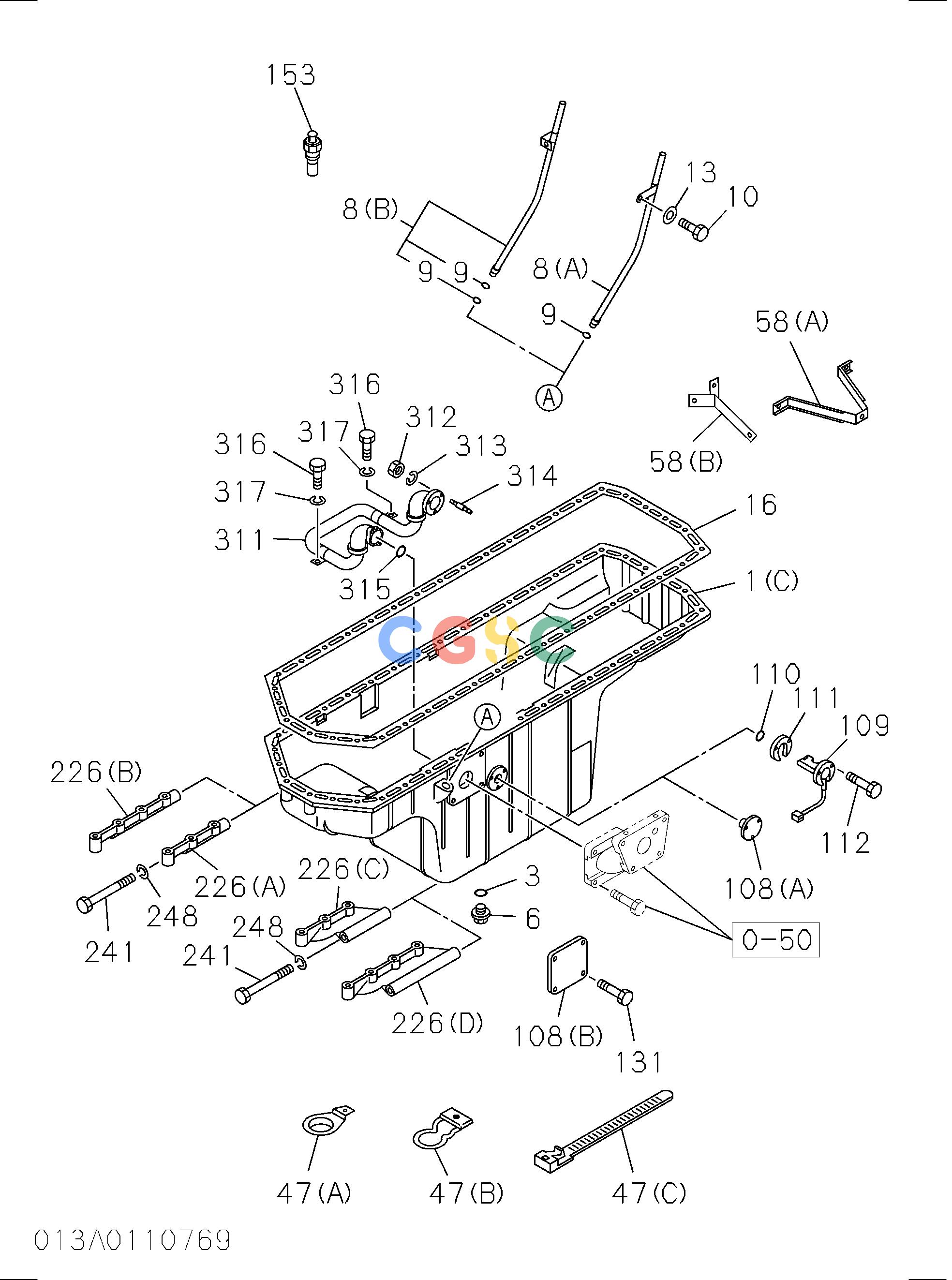 日立零件查询（CX1000-C）OIL PAN AND LEVEL GAUGE Hitachi HOP online
