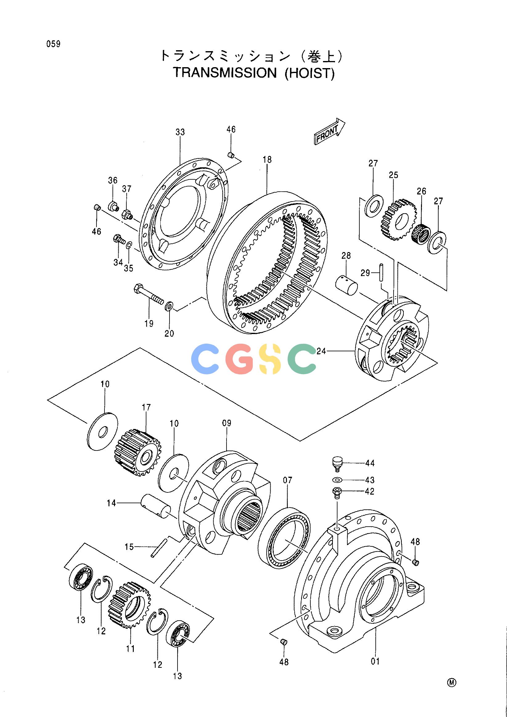 日立零件查询（CX1100）TRANSMISSION (HOIST) Hitachi HOP online