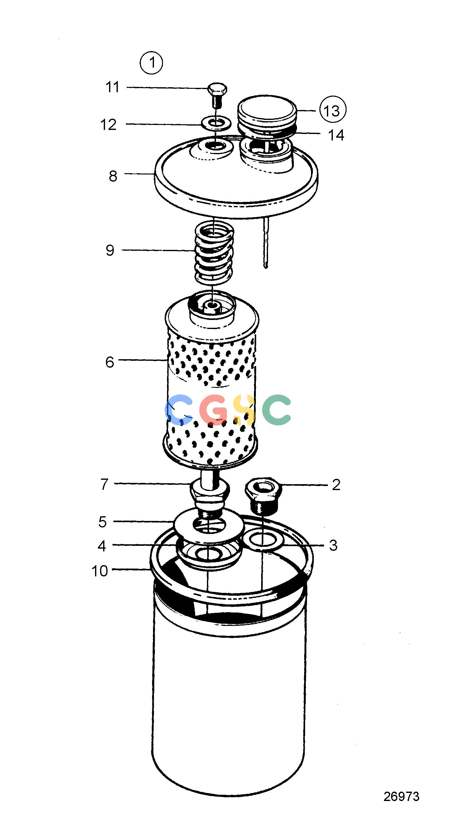 沃尔沃零件查询MD70C; TMD70C; TAMD70C; THAMD70C; AQD70BL; AQD70CLSteering SystemOil ReservoirEPC Volvo Penta Parts catalog