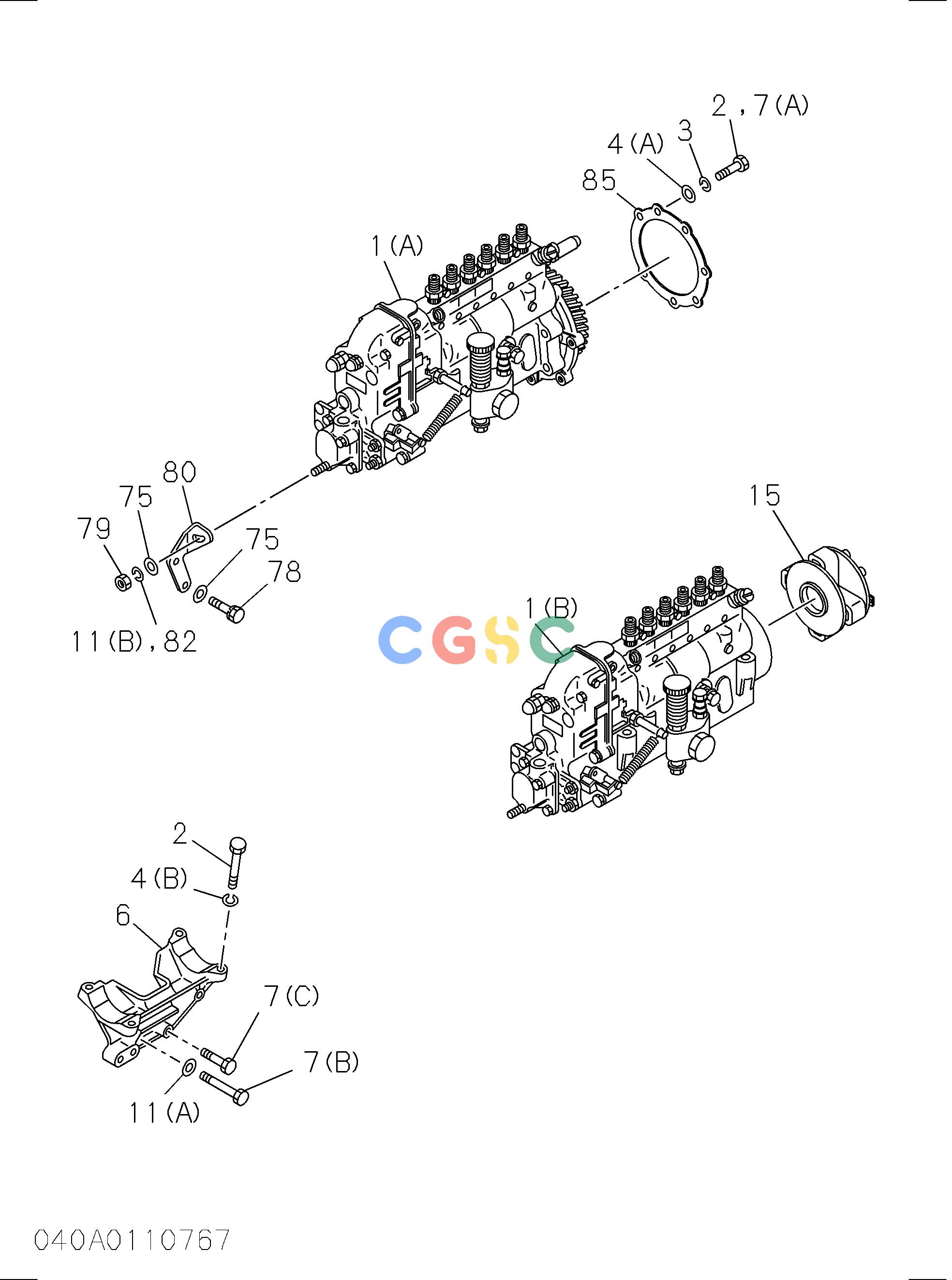 日立零件查询（CG45）FUEL INJECTION SYSTEM Hitachi HOP online