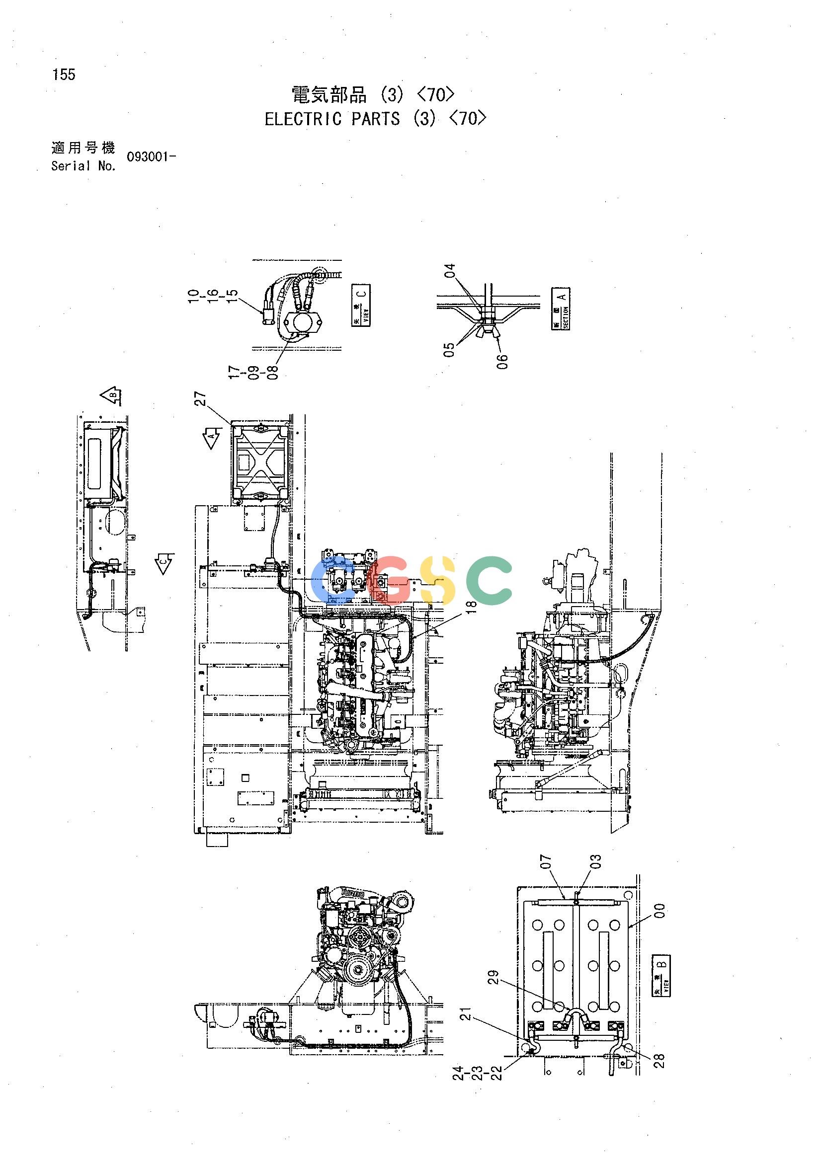 日立零件查询（CHR70）ELECTRIC PARTS (3) <70> Hitachi HOP online