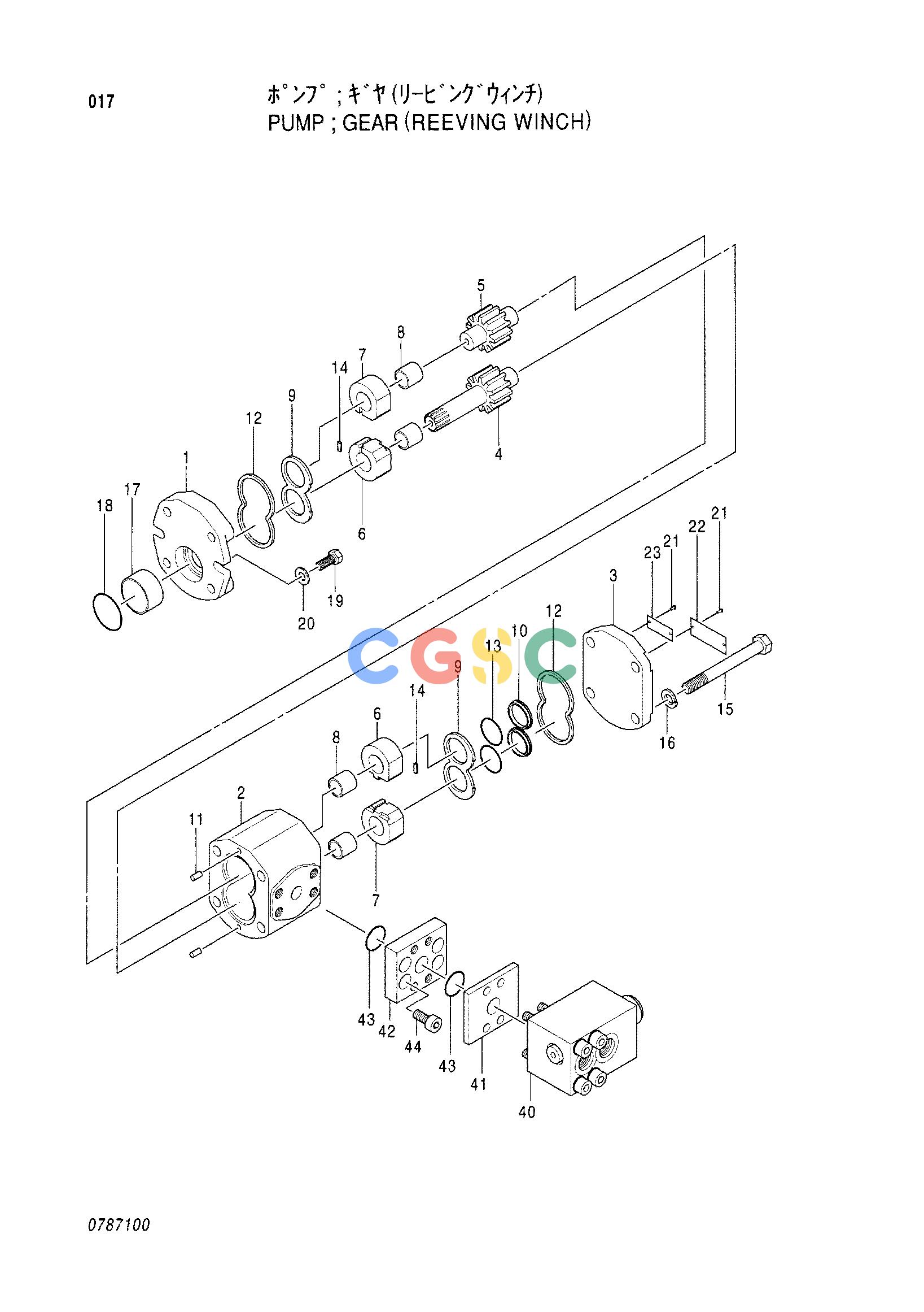 日立零件查询（CX1000）PUMP;GEAR (REEVING WINCH) Hitachi HOP online
